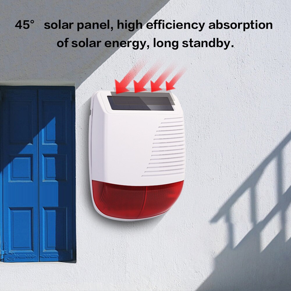 Outdoor siren with solar charge for wireless wifi gsm PGST alarm system